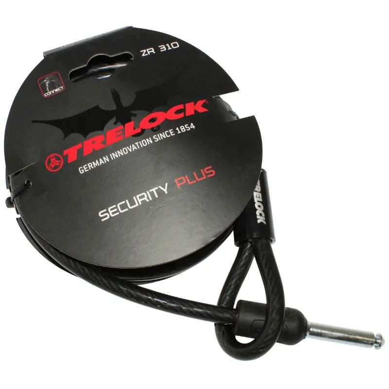 Fahrradschloss Trelock ZR310 Plug schwarz 1,80 m Kabel mit Schlinge