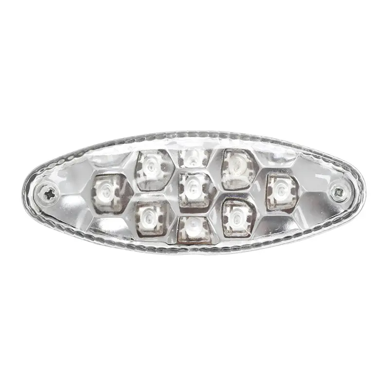 مصباح خلفي عالمي ريپلاي بيضوي شفاف بإضاءة LED، وظيفتان: إضاءة + فرملة، 9 مصابيح LED حمراء — المنظر 2