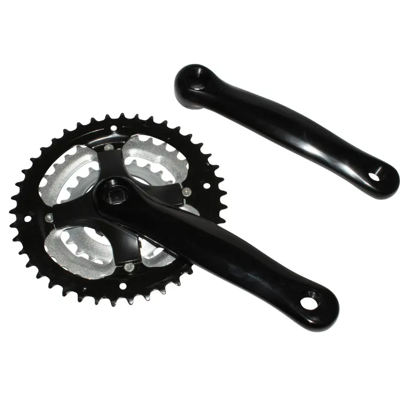 Pédalier VTT P2R 7-8V aluminium noir 170 mm 42-34-24 (boîtier 118 mm)