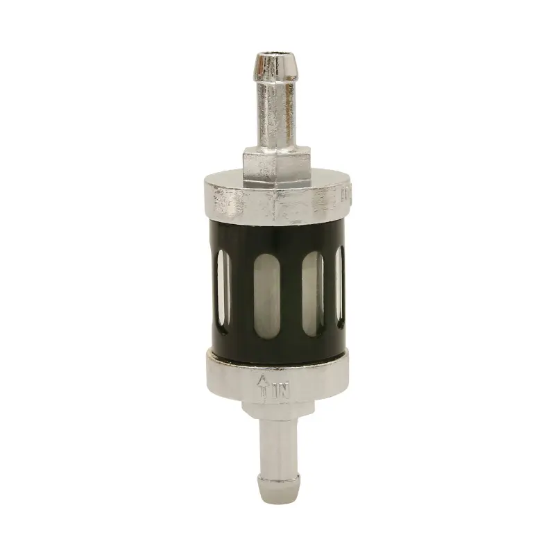 Benzinfilter Replay zylindrisch durchbrochen Alu Ø 8 mm schwarz