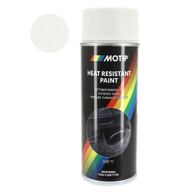Motip Pro Hochtemperatur-Sprühfarbe 800 weiß Aerosol 400 ml (04036)