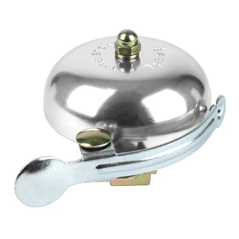 Sonnette timbre Basil vélo trottinette Portland argent diamètre 55 mm fixation 22,2-25,4 mm