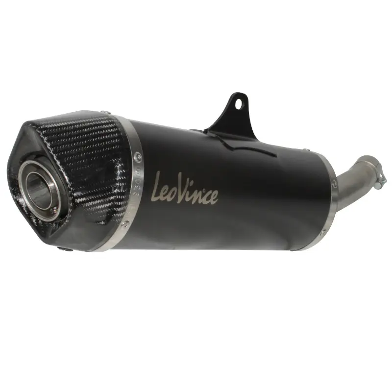 Pot maxiscooter leovince SBK nero pour piaggio 500 MP3 2011+, 400 MP3 LT, RST 2007+2012-gilera 500 fuoco 2007+ (coupelle carbone) (sans catalyseur) (homologue ce) -ref 14005