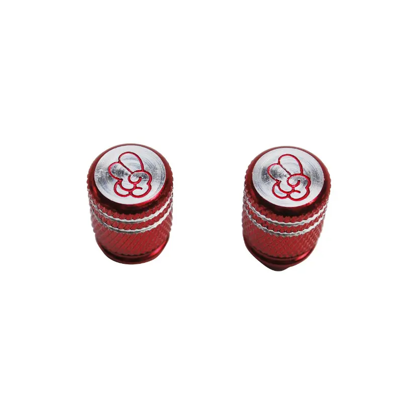 Bouchon de valve Vicma moletté rouge (paire)