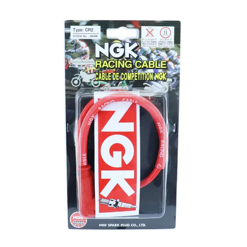 Zündkabel NGK Racing CR2 gewinkelt für Zündkerze ohne Überwurfmutter (8048) — Ansicht 8