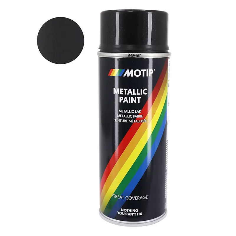 Bombe de peinture Motip Pro Métal Noir aérosol 400 ml