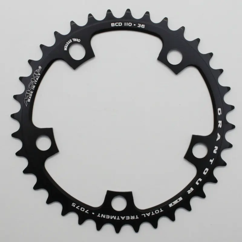 Plateau route 5BRA d.110 Miche 36DTS interieur type shimano et campagnolo alu noir 9-10V.