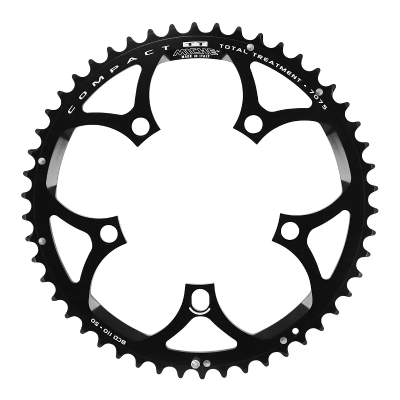 Kettenblatt Rennrad 5BRA d.110 Miche 50DTS außen Typ Shimano und Campagnolo Record Carbon - Chorus Carbon - Centaur Alu 9-10V. schwarz