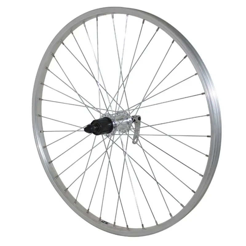 Roue VTT patin blocage 24" alu arriere moyeu shimano shimano QC300 10-9-8V compatible 8-7V 36 rayons jante 21C