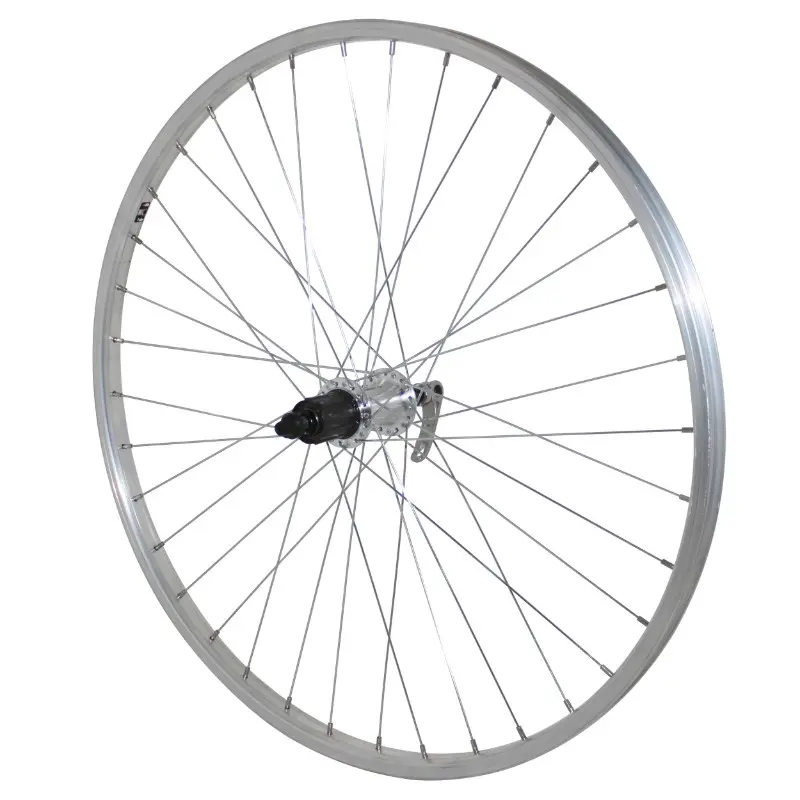Koleso VTT s brzdovým doštičkovým uchytením 26" alu zadné náboj shimano QC300 10-9-8V kompatibilné 7V 36 lúčov ráfik 21C