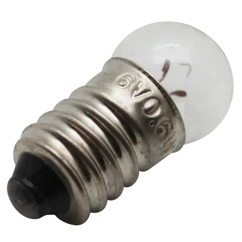 Fahrradlampe 6V 0,6W E10 G14 P2R weiß zum Einschrauben Rücklicht - Packung mit 10