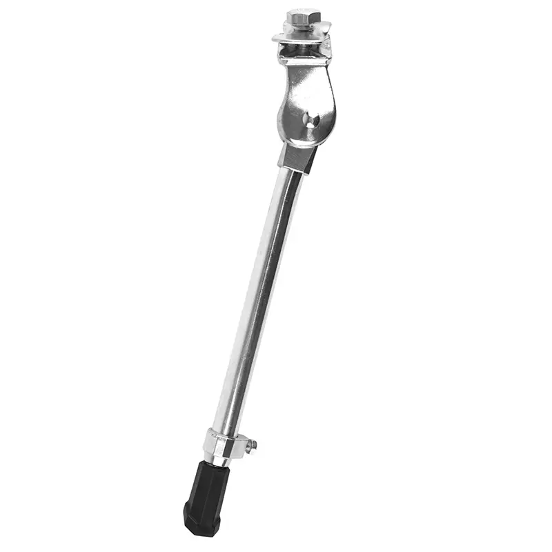 Béquille vélo latérale avec plaque Newton 20-28" réglable alu argent