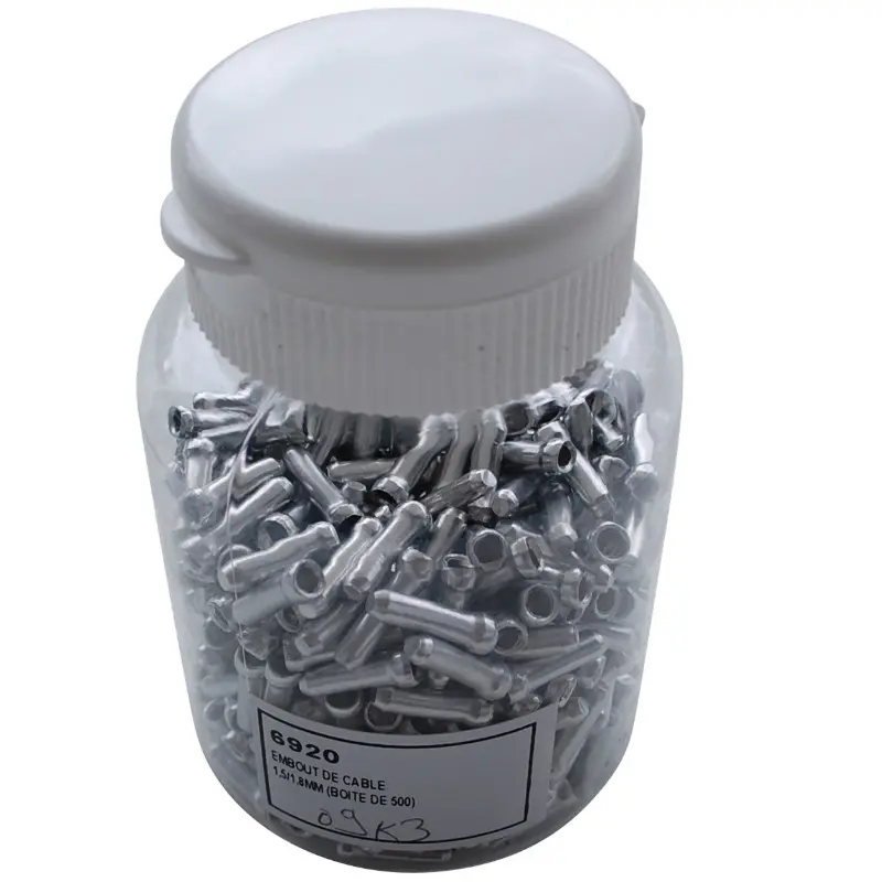 Embout de câble dérailleur 1,5-1,8 mm P2R Eco argent - Boîte de 500