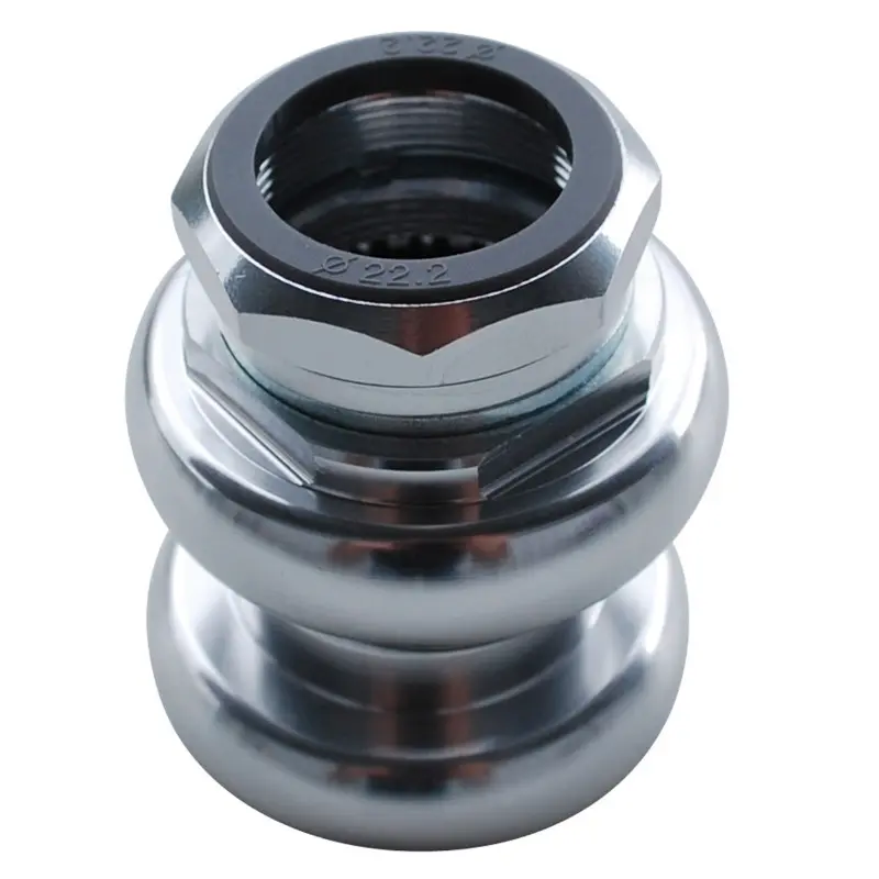 Gewindesteuersatz 1" Newton Aluminium silber Kugelkäfig (Gabelkonus 22,2 innen-25,4 außen)