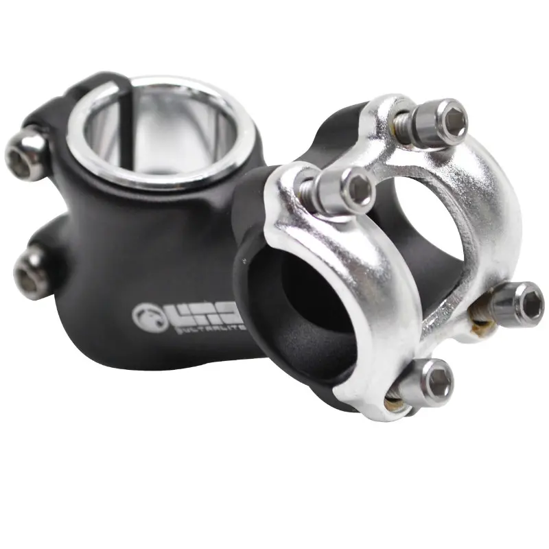 Potence route VTT UNO aluminium noir capot argent relevé 35° 25,4 L 60 mm pour potence 1" et 1"1/8