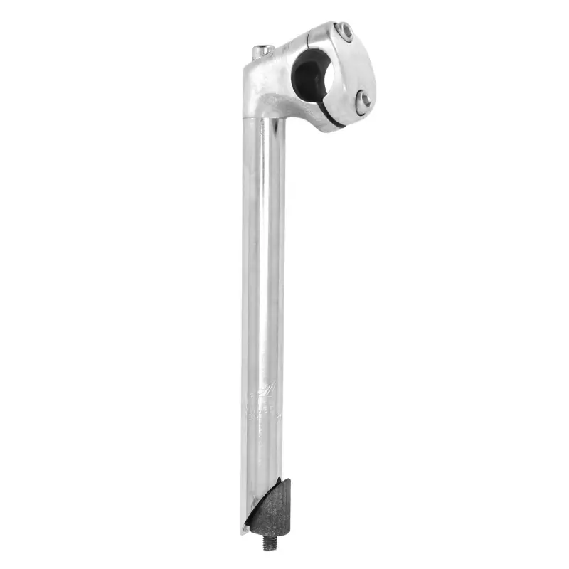 P2R aluminium stuurpen city met domper 22,2-250 mm verhoogd 30° kromming 25,4 L 40 mm zilver