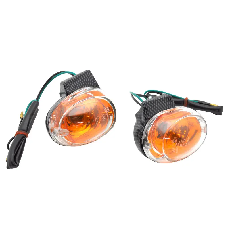 Clignotant avant transparent-carbone adaptable MBK Booster 50 2004+ Yamaha BWS 50 2004+ Keeway Hurricane 50 (paire)