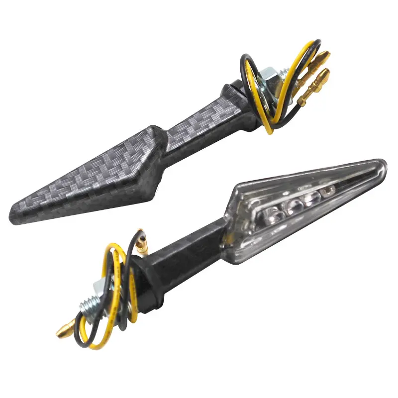 Replay universal mini half arrow LED turn signal transparent-matte carbon (l 81MM - h 21MM - l 28MM) (pair) **