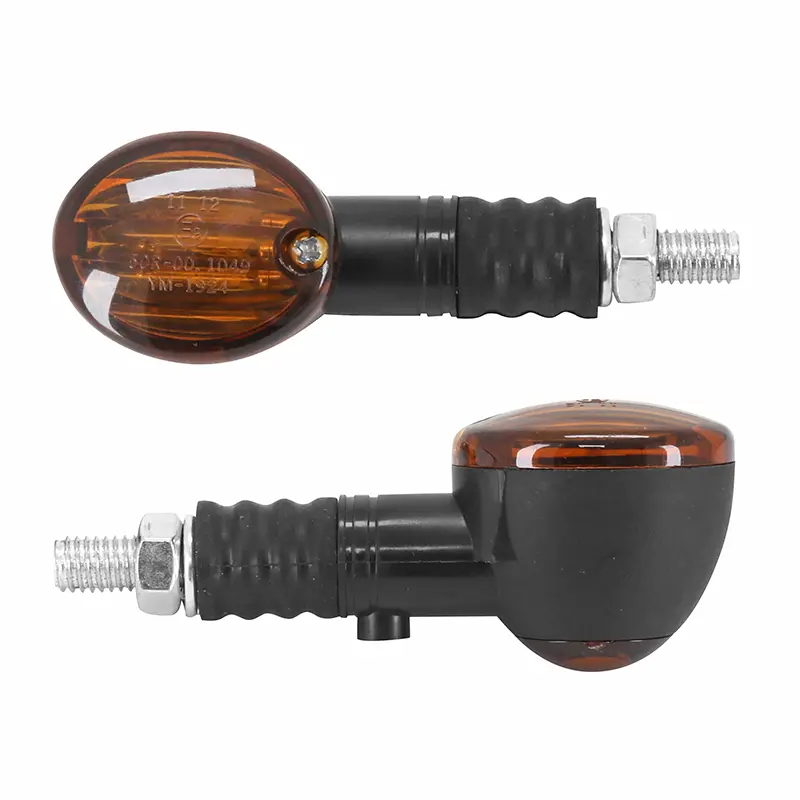 Universalblinker Replay Mikro oval mit BA9S-Glühlampe orange-schwarz mit Kurzsockel (L 71MM - H 30MM - L 36MM) CE-geprüft (Paar)