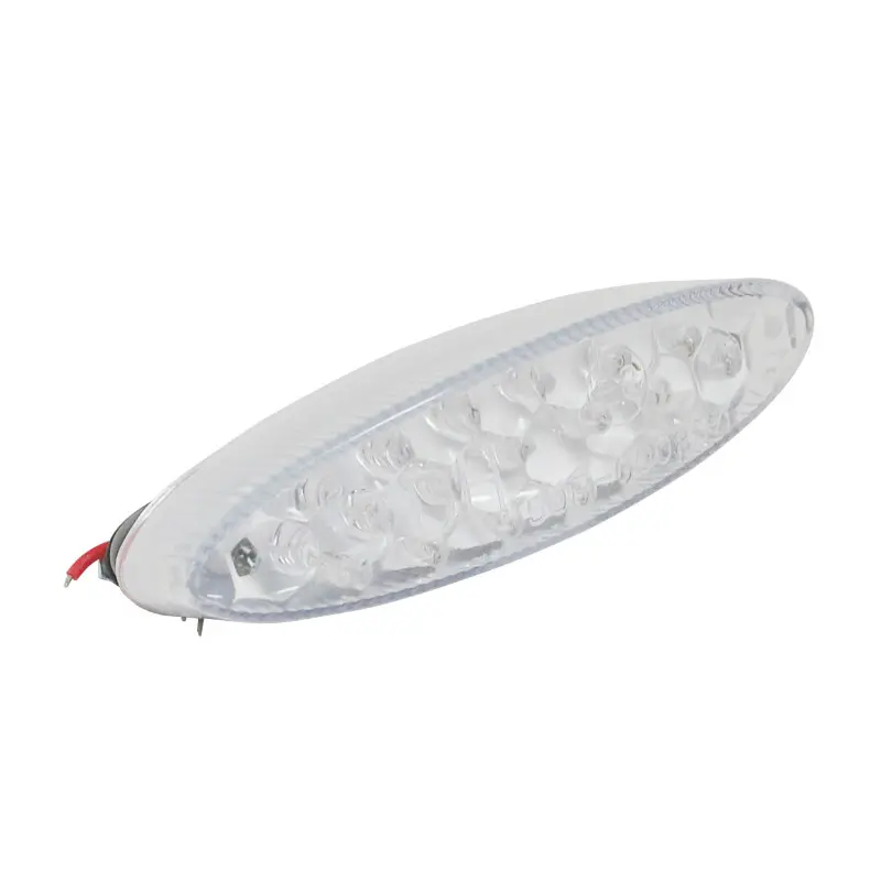 Feu arrière universel Replay à LEDs ovale transparent avec stop 19 LEDs rouges