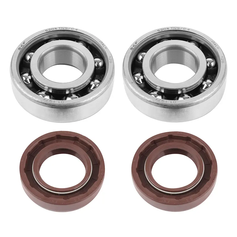 Pleuellager + Dichtung 50 A Getriebe P2R passend für Derbi 50 Senda, GPR-Gilera 50 SMT, RCR (Motor Euro 2 + Euro 3) (Satz 6204 SKF Polyamid C4-DICHTUNG Viton)