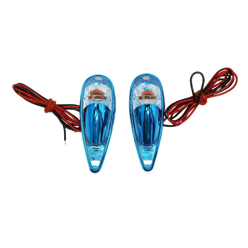 Eclairage deco Replay goutte d'eau fender transparent-bleu ampoule orange (l 62MM - h 18MM - l 22MM) (paire) **
