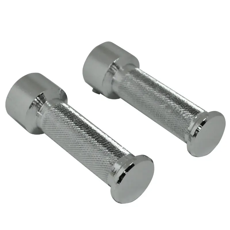 Repose-pieds cyclo pilote rond acier chromé pour Peugeot 103 - MBK 51 (paire) - Sélection P2R