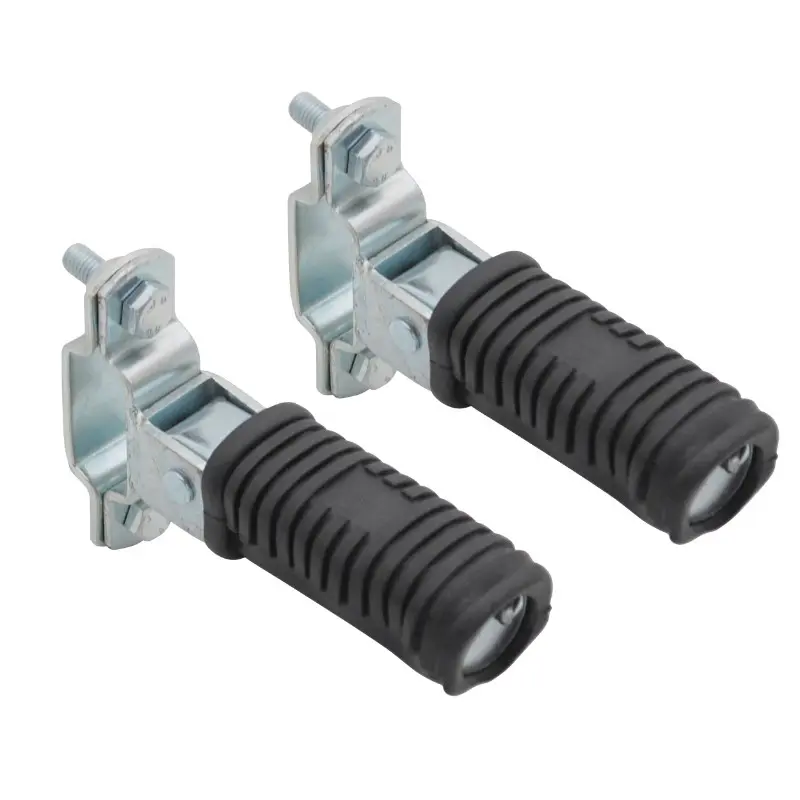 Repose-pieds passager fixation bras carré Peugeot 103 RCX-SPX-MBK 51 Passion noir (paire) Sélection P2R