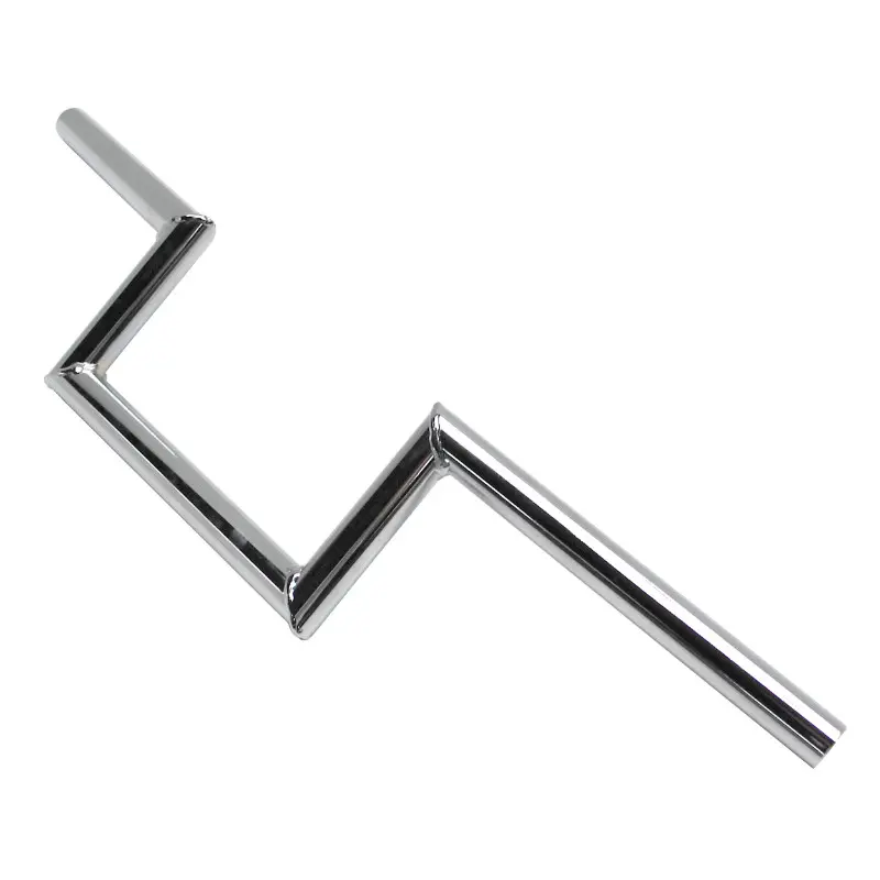 Ciklo stūre Z gluda stienis pielāgojams Peugeot 103 - MBK 51 hromēts tērauds augstums 100 mm