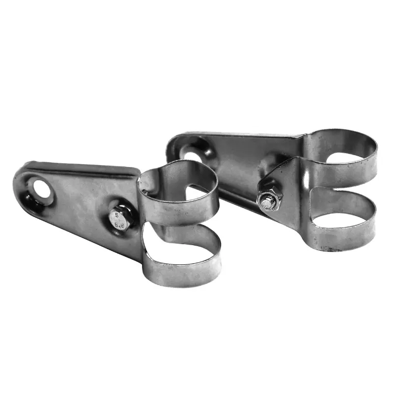 Support de phare cyclo adaptable Peugeot 103 MBK 51 diamètre 26-28 chrome paire