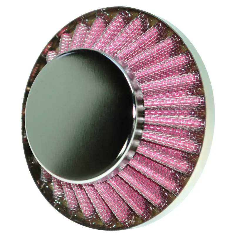 Filtre à air Replay soucoupe KN chrome fixation droite diam 35-28