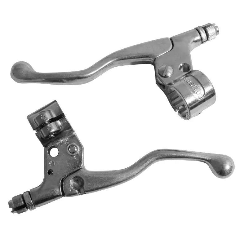 Levier-poignée de frein cyclo alu court M84 simple fixation poli (paire) Sélection P2R