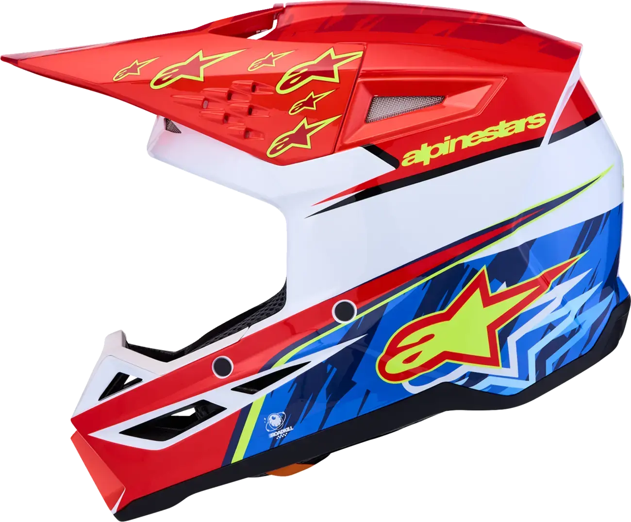 Helm Alpinestars SM3 Falcon Rot/Weiß/Blau — Ansicht 5