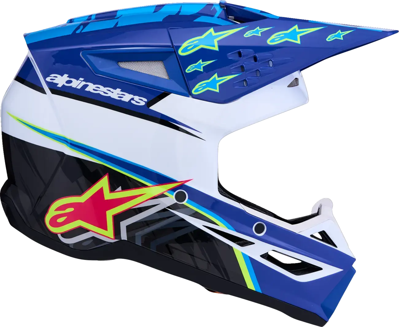Cască Alpinestars SM3 Falcon Albastru/Negru/Roz pentru Motocross — vederea 4