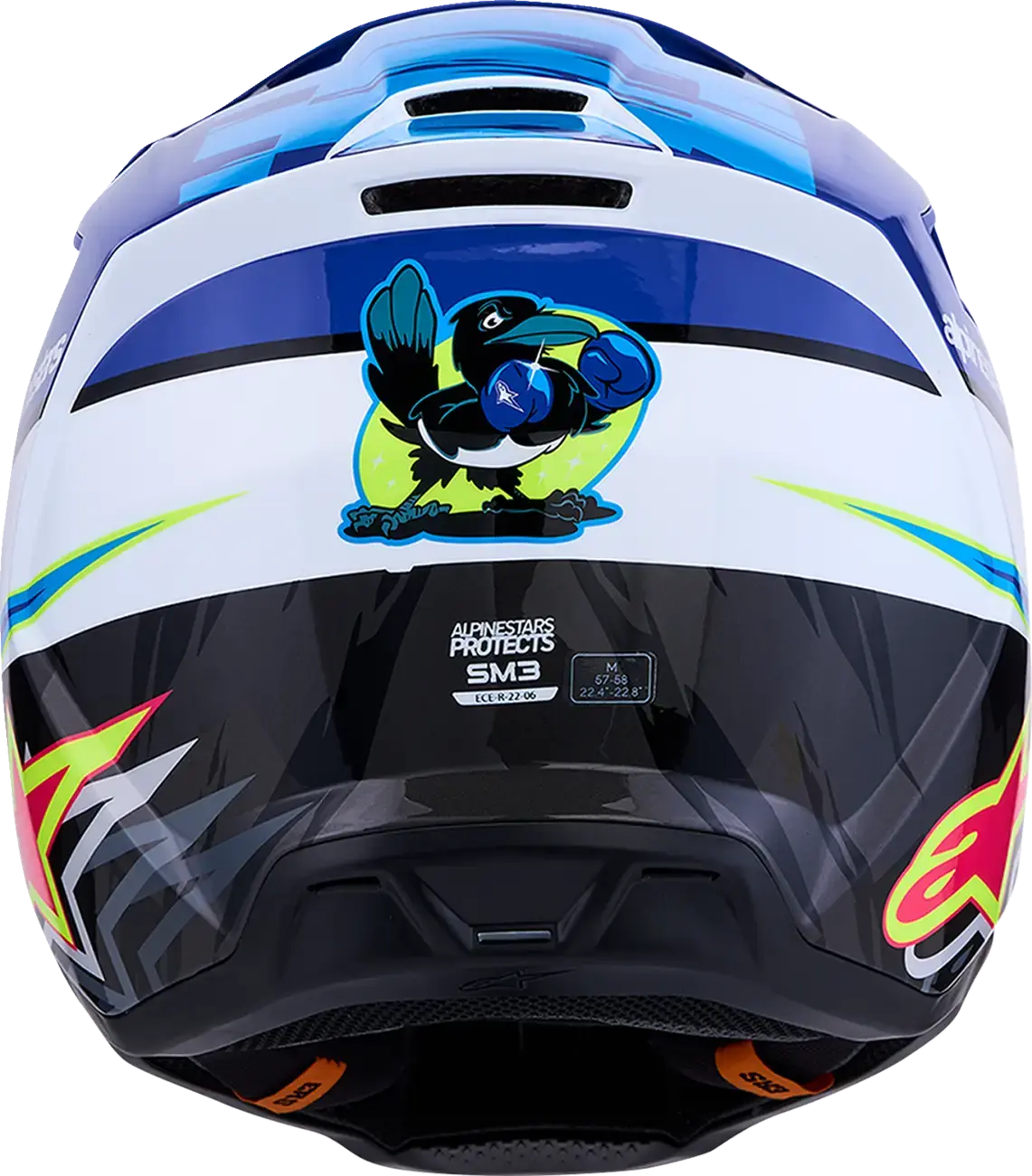 Cască Alpinestars SM3 Falcon Albastru/Negru/Roz pentru Motocross — vederea 6
