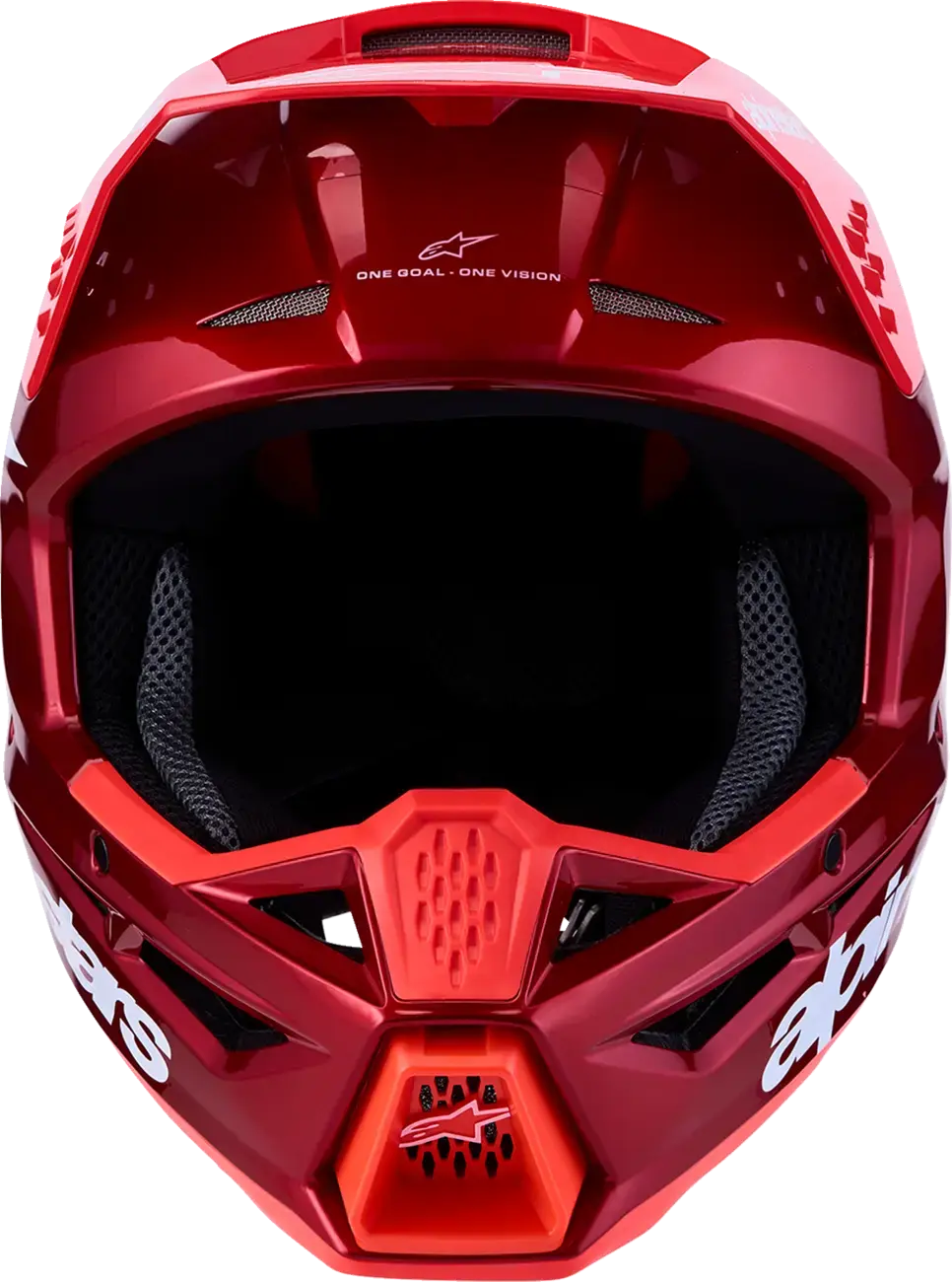 Přilba Alpinestars SM3 Radium Červená/Bílá pro Motocross — pohled 3