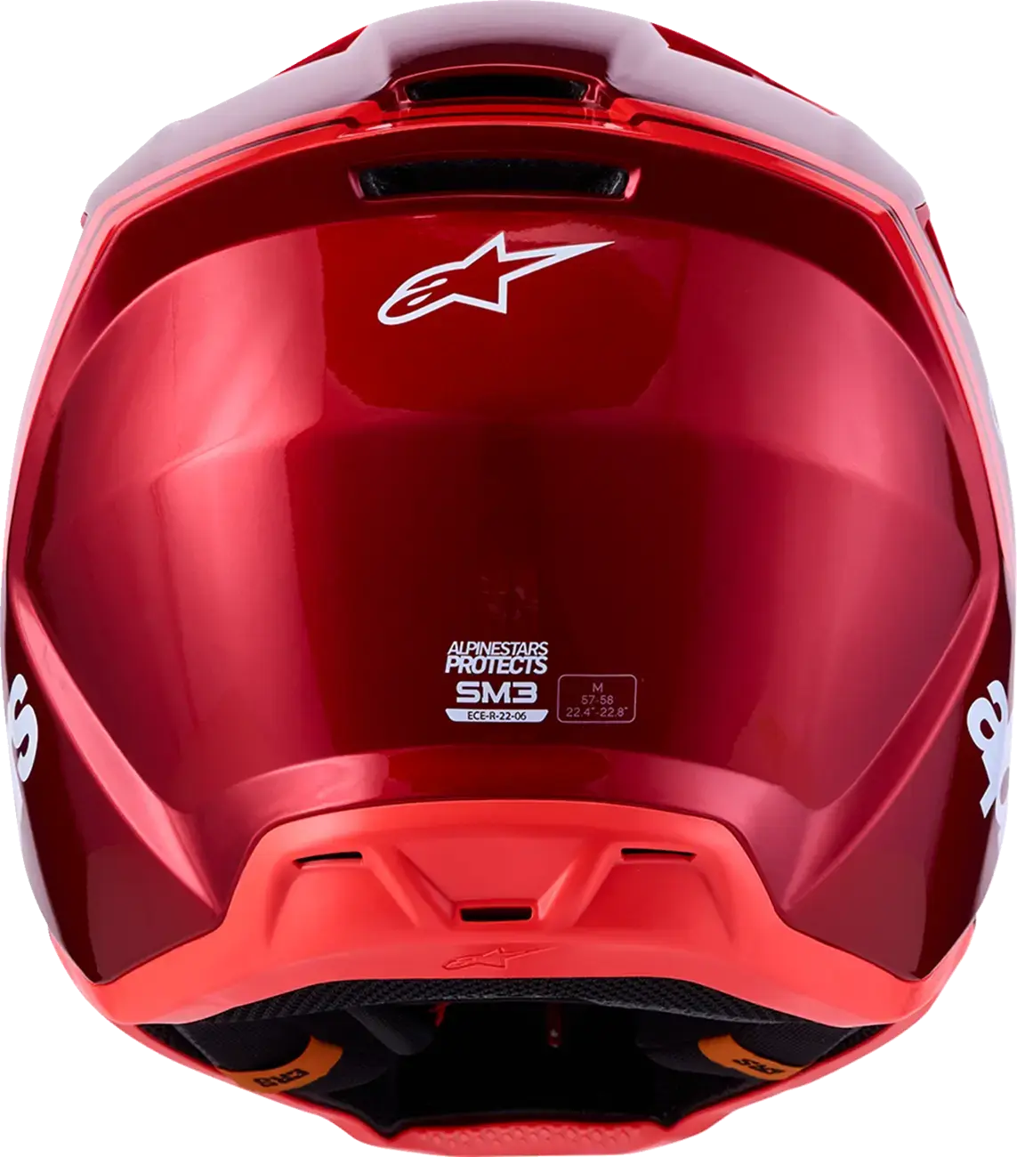 Přilba Alpinestars SM3 Radium Červená/Bílá pro Motocross — pohled 5