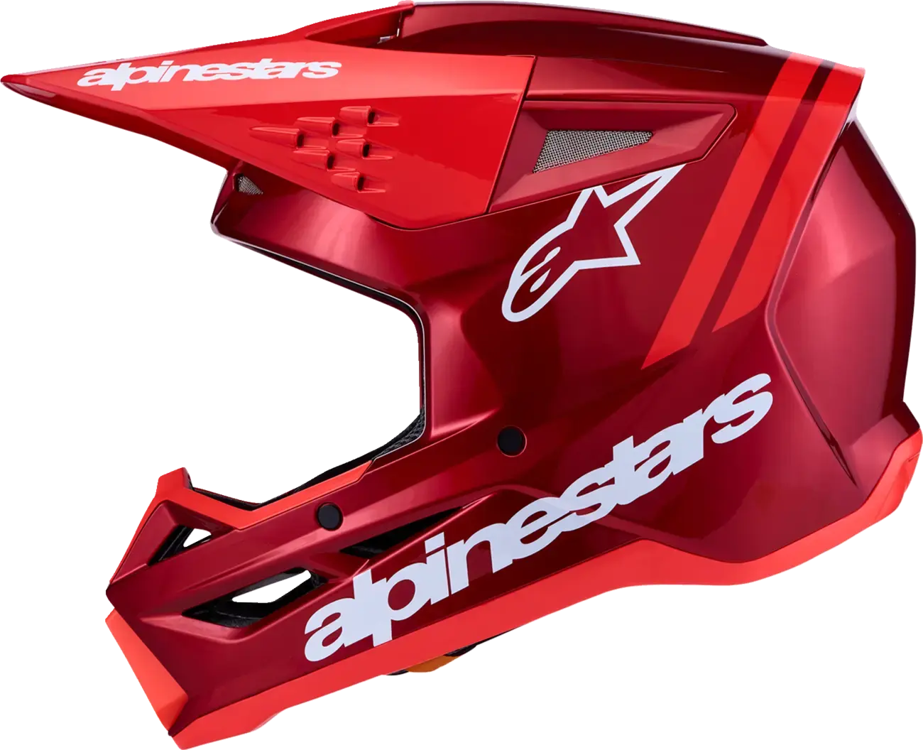 Přilba Alpinestars SM3 Radium Červená/Bílá pro Motocross — pohled 6