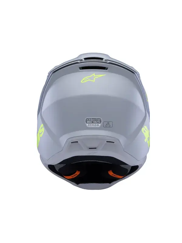 Шлем Alpinestars YTH SM3 Radium серый/черный/желтый — вид 3