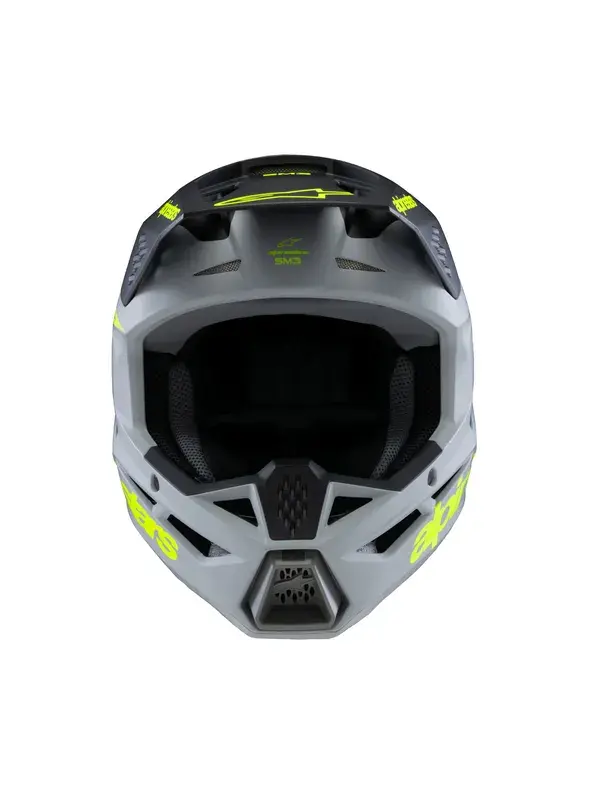 Шлем Alpinestars YTH SM3 Radium серый/черный/желтый — вид 4
