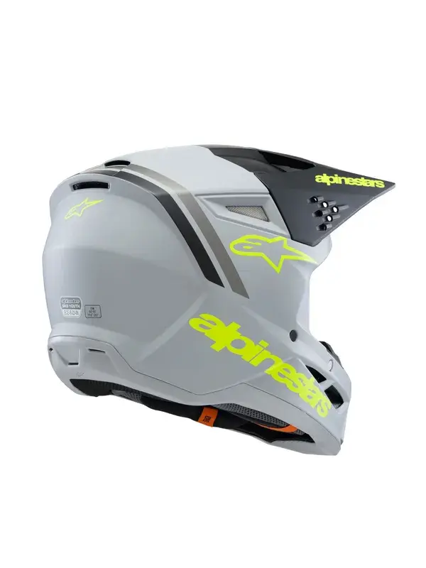 Шлем Alpinestars YTH SM3 Radium серый/черный/желтый — вид 5