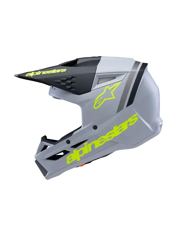 Шлем Alpinestars YTH SM3 Radium серый/черный/желтый — вид 6
