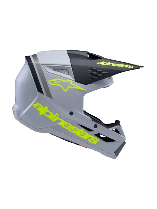 Шлем Alpinestars YTH SM3 Radium серый/черный/желтый — вид 7