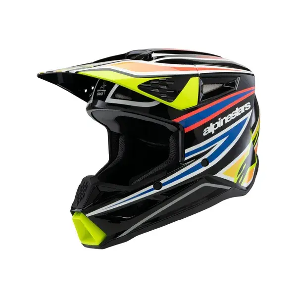 Alpinestars YTH SM3 Wurx 헬멧 블랙/옐로우/블루