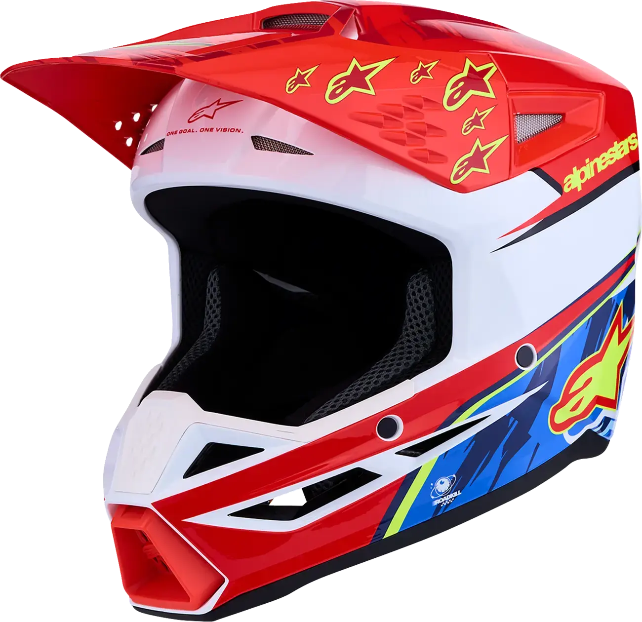 YTH SM3 Falcon Integralhelm Rot/Weiß/Blau Alpinestars für Kinder