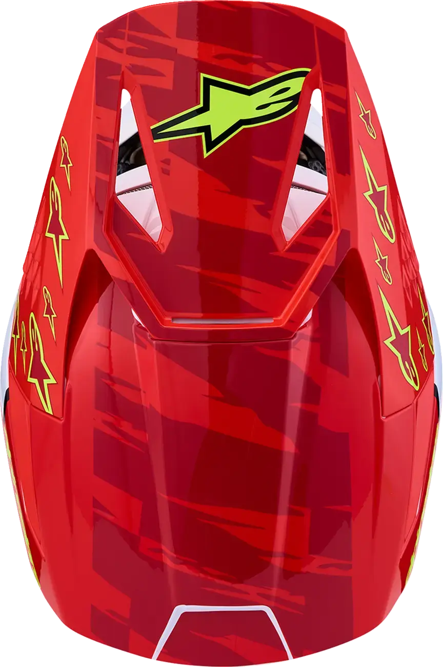 アルピネスターズ キッズ用 フルフェイスヘルメット YTH SM3 ファルコン レッド/ホワイト/ブルー — 第5ビュー