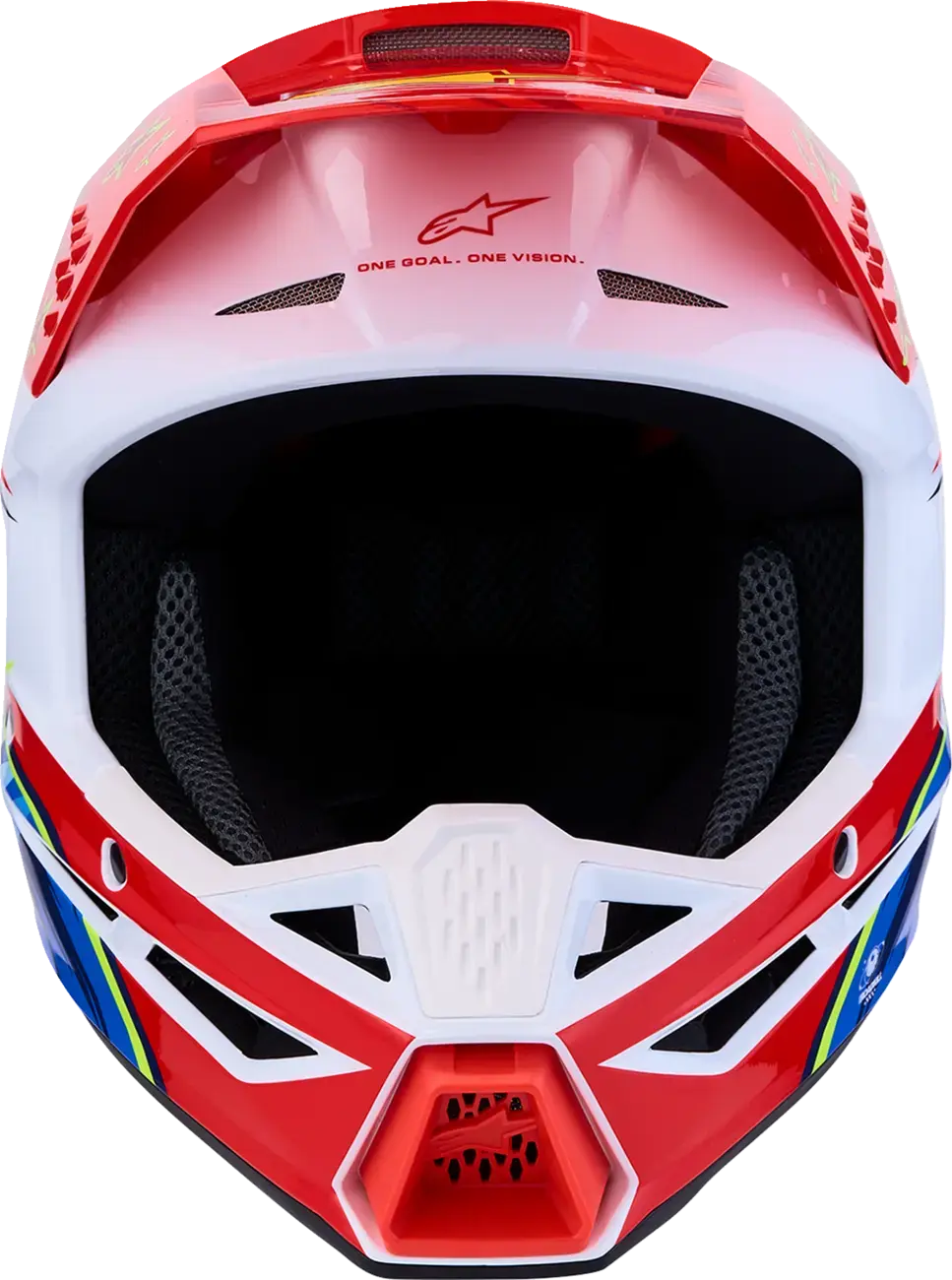 アルピネスターズ キッズ用 フルフェイスヘルメット YTH SM3 ファルコン レッド/ホワイト/ブルー — 第6ビュー