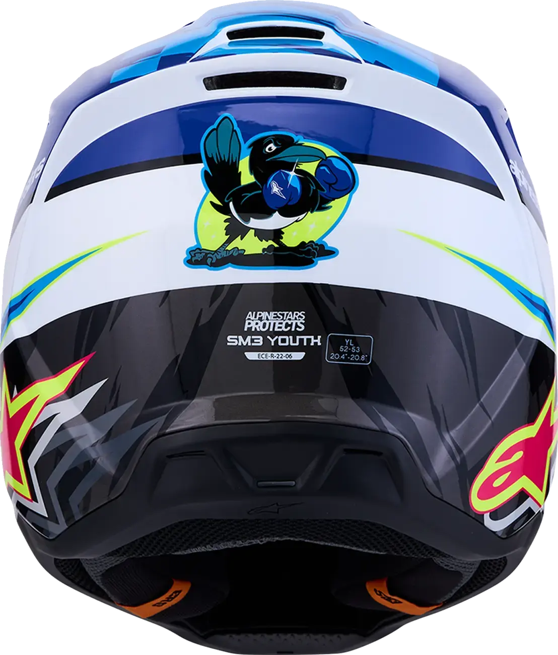 アリンスターズ YTH SM3 ファルコン キッズ用 フルフェイスヘルメット ブルー/ブラック/ピンク — 第3ビュー