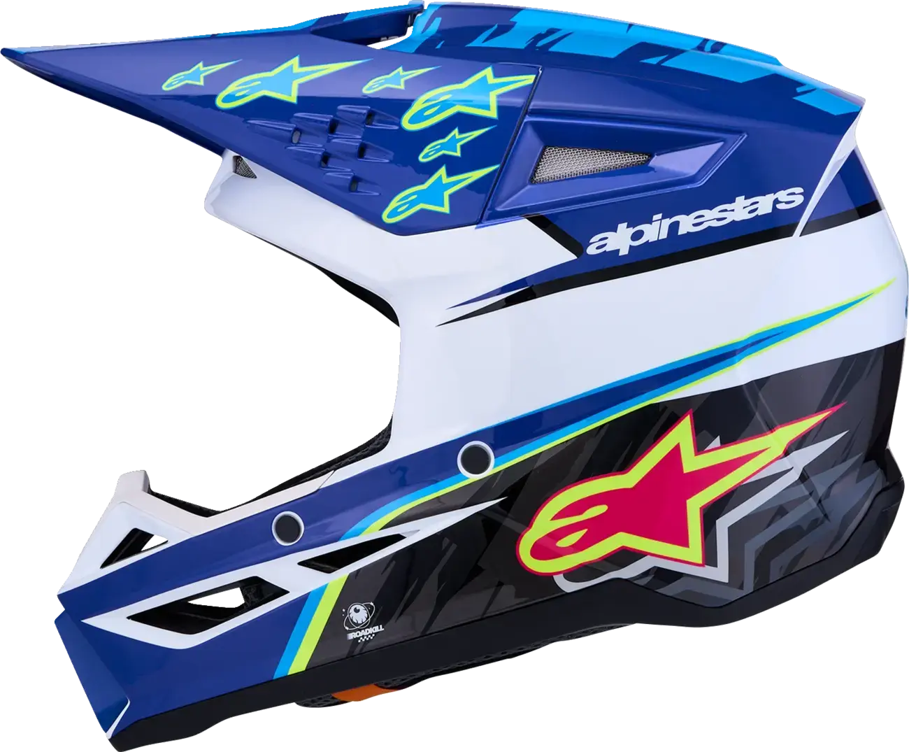 アリンスターズ YTH SM3 ファルコン キッズ用 フルフェイスヘルメット ブルー/ブラック/ピンク — 第5ビュー