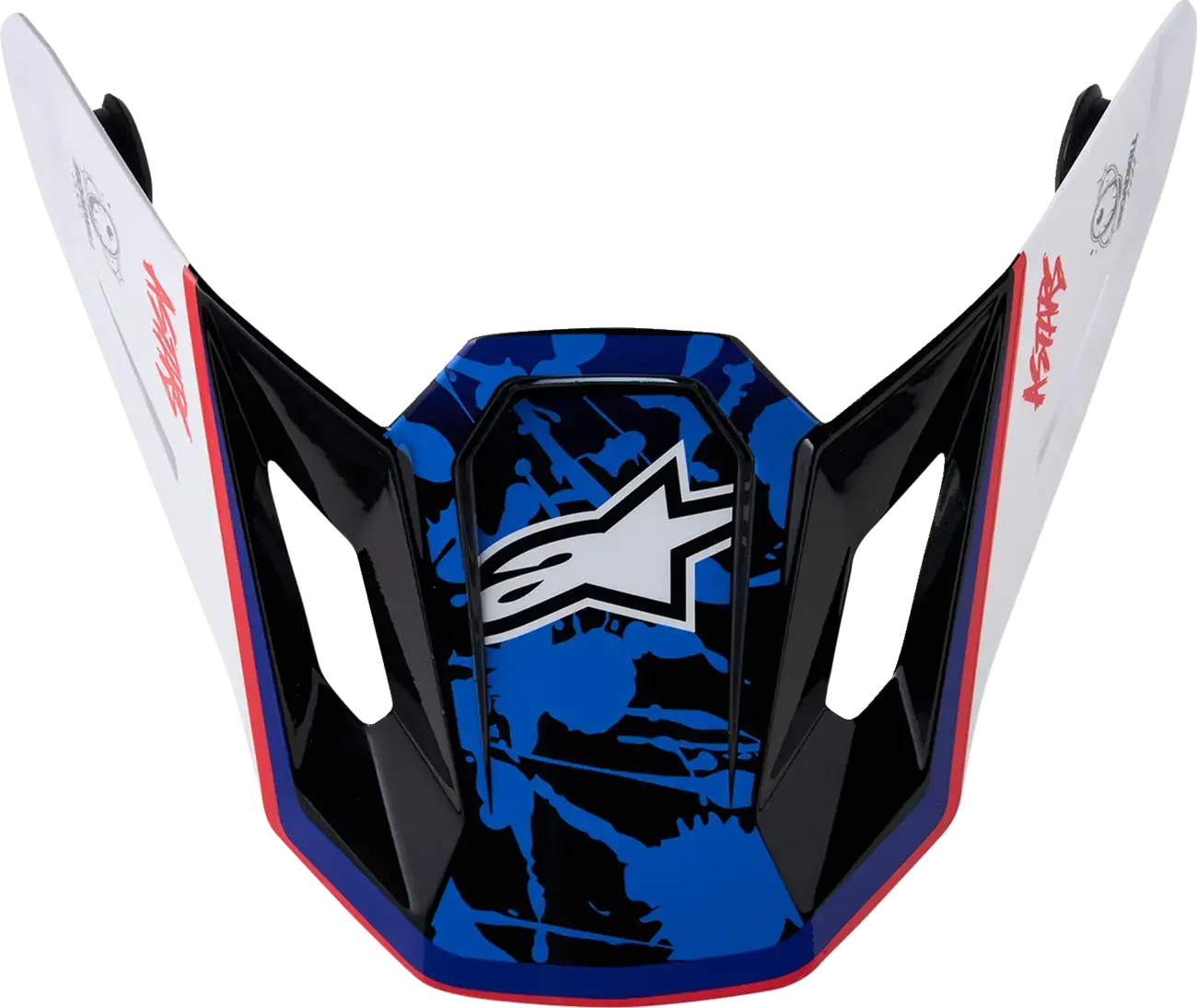 Visor S-M7 Blaster Alpinestars - Blanc/Bleu/Rouge